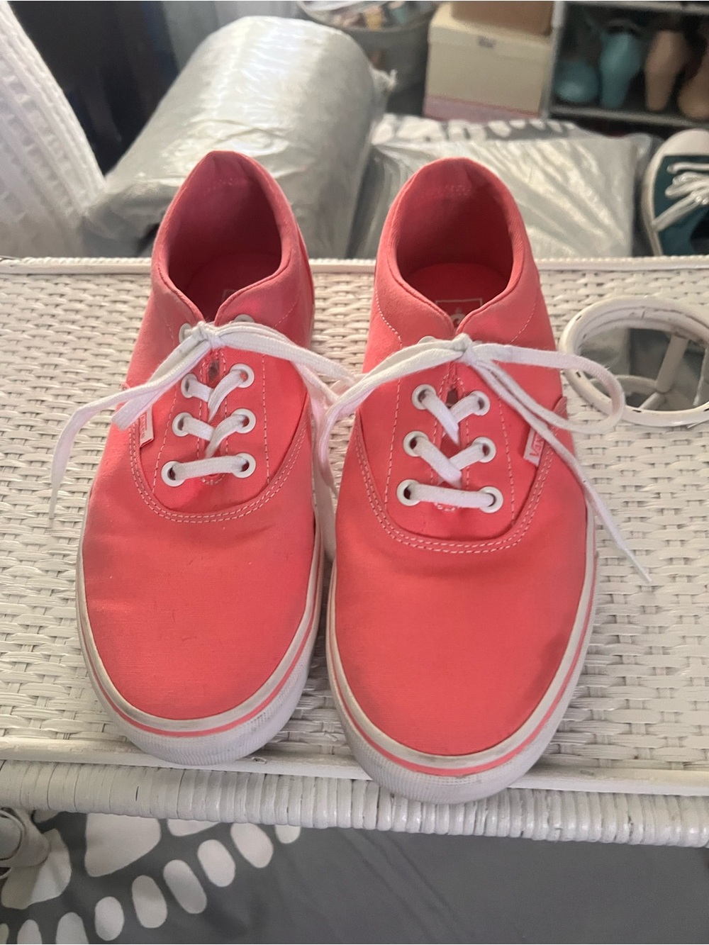 Women’s Pink Van’s Canvas Lace-Up Sneakers 9.5